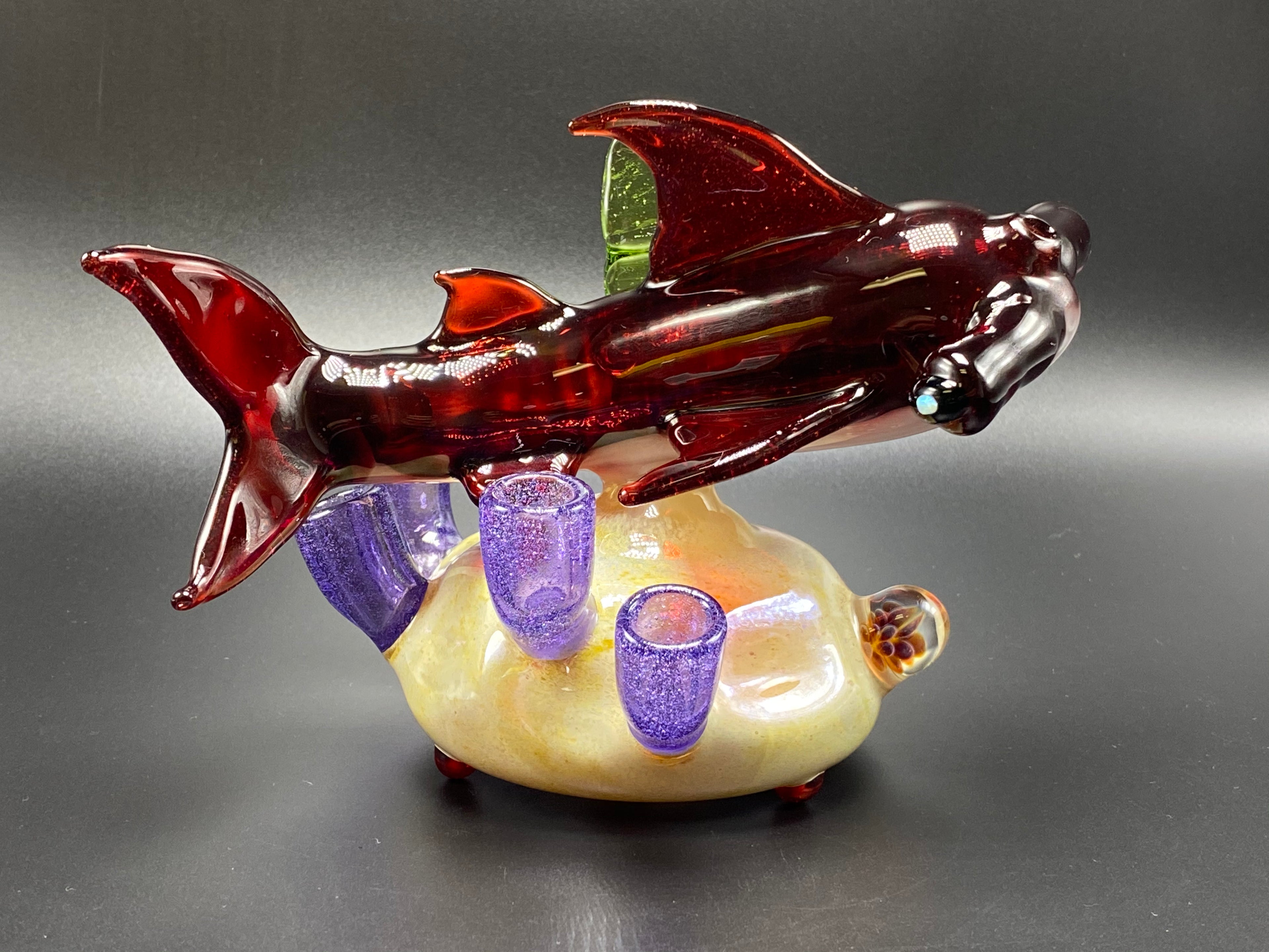Glassical Creations / Hammer Head Shark, Pomegranate, Purple LoliPop, Absinthe and ButterScotch
