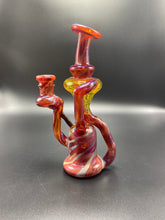 Load image into Gallery viewer, SpunOut Glass / Duel Uptake Recycler (Multi-Colors) Cobalt &amp; RainDrop
