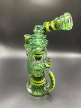 Load image into Gallery viewer, Distortion Glass / Green StarDust Floating Recycler
